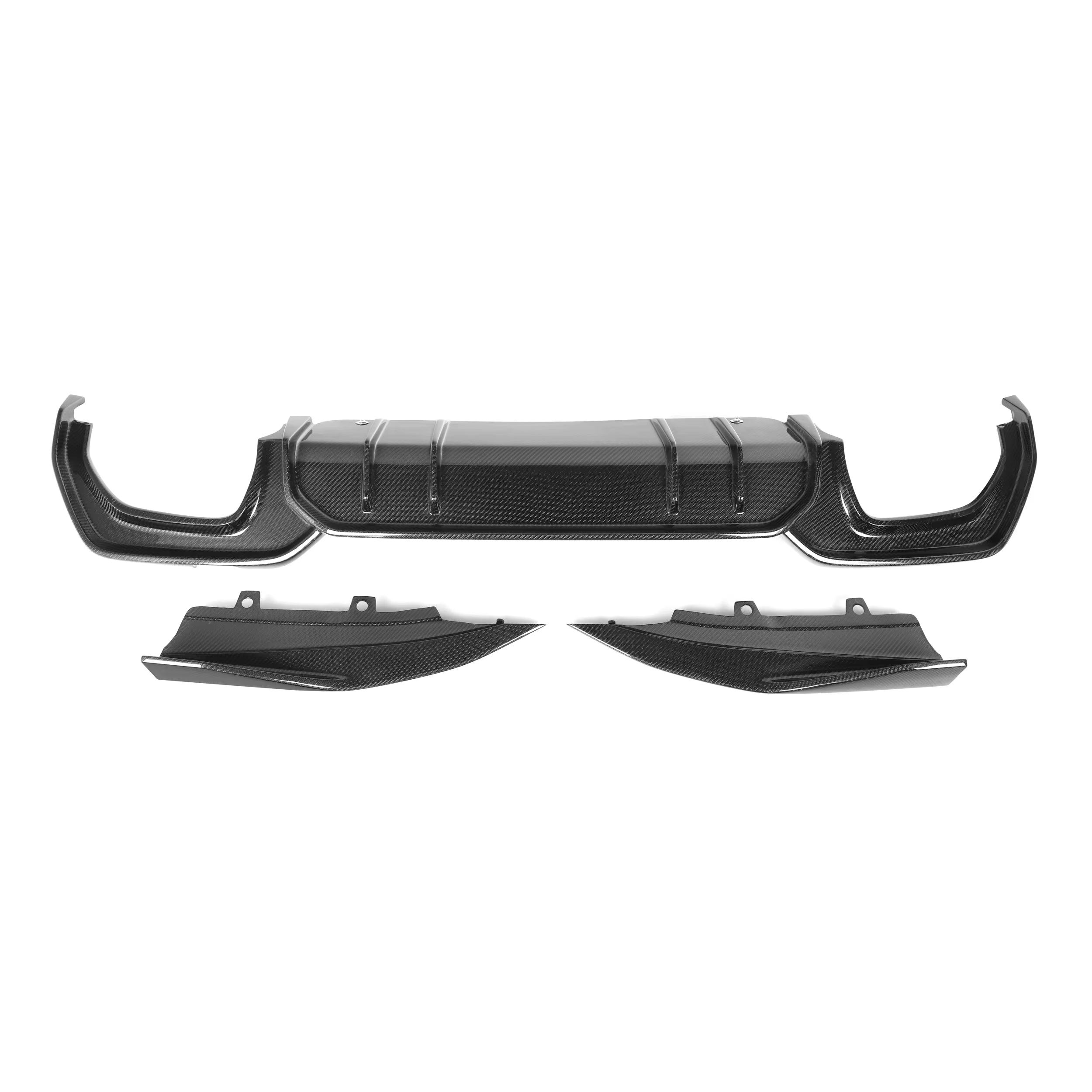  Carbon Fiber Rear Diffuser AO Style and Splitters for BMW 3 Series G20 330I M340I (Pre LCI)