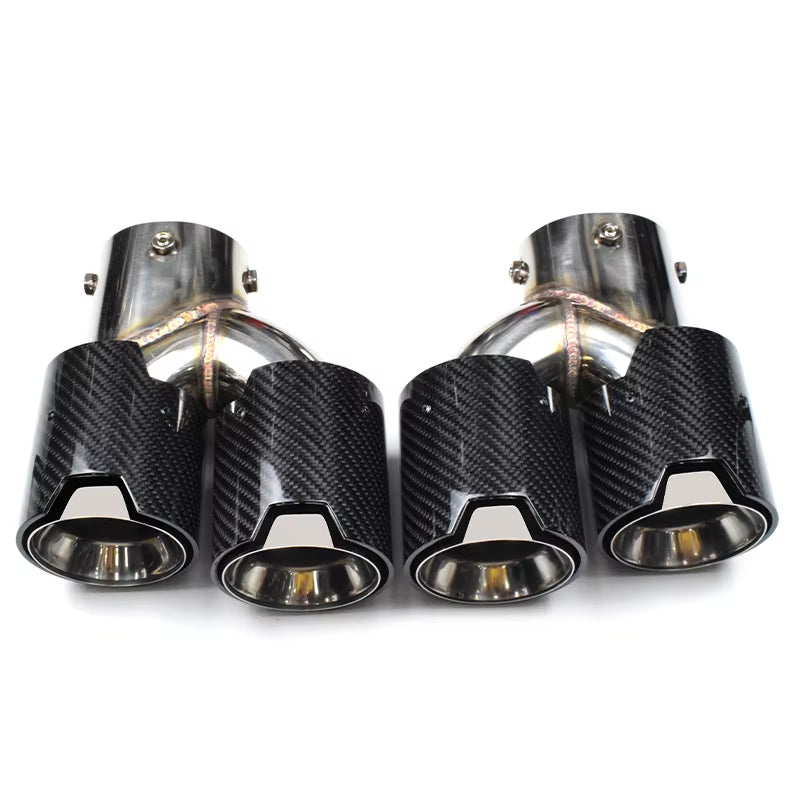BMW Carbon Fiber Quad Exhaust tips for M240I M340I M440I