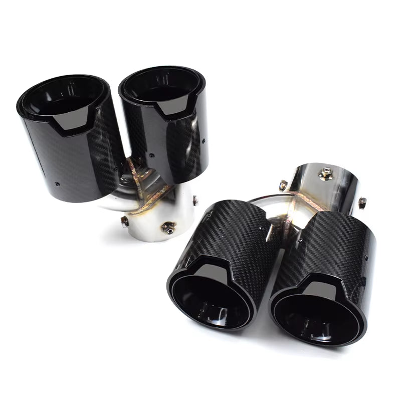 BMW Carbon Fiber Quad Exhaust tips for M240I M340I M440I
